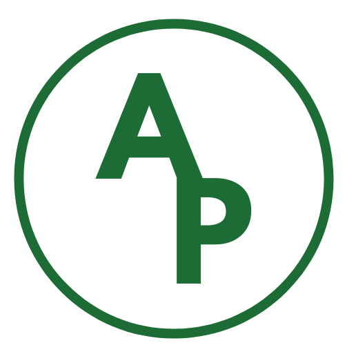 Accessibility Powys logo which features large green letters ‘A’ and ‘P’ inside a green circle.